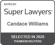 Rated By Super Lawyers: Candace Williams | Selected In 2020 Thomson Reuters